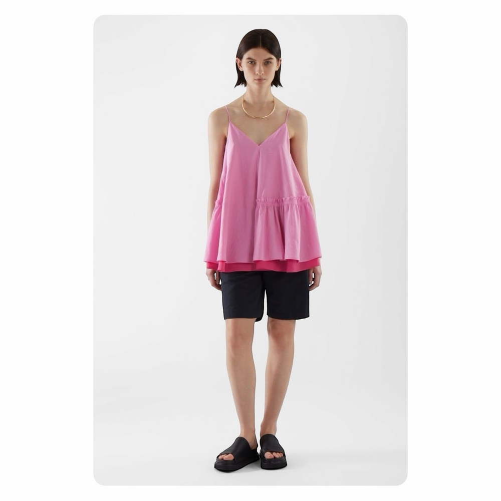 Cos Tiered Vest Top - Multicolored Pink